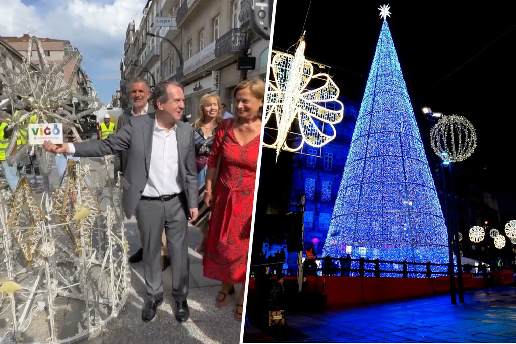 En plena ola de calor y vacaciones de verano, Vigo tiene clara su prioridad: ha empezado a montar su Navidad 