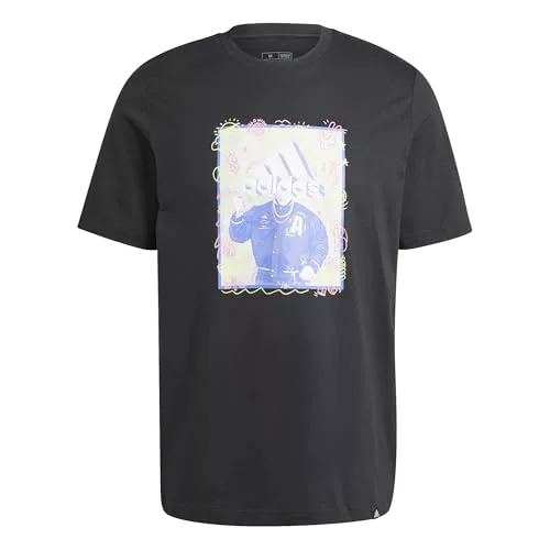 adidas Hombre Doodle Graphic tee, Black, S