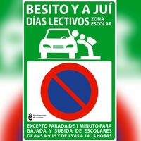En Cádiz pusieron una señal en inglés para evitar los atascos en los colegios pero no funcionó. Ahora la han puesto en andaluz: "Un besito y a juí"