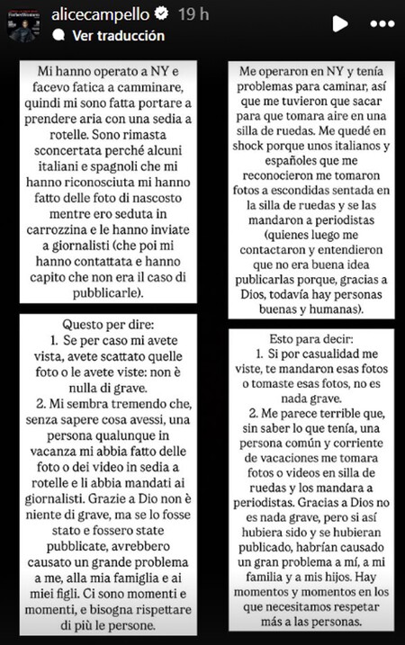 Alice Campello en Instagram