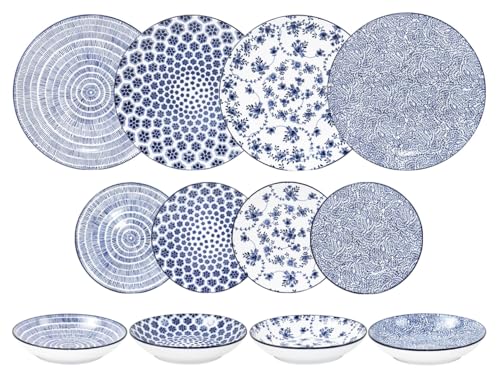 IBILI - Vajilla de 12 Piezas Armonia Azul