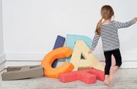 Cojines con forma de letras para los más pequeños