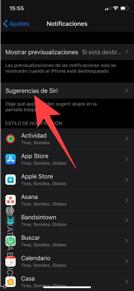 Sugerencias Siri