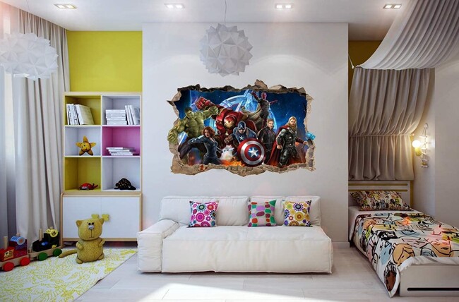 Adhesivo Decorativo De Pared De Hello Kitty Acrílico 3D Para Habitación De Bebé, Dormitorio, Sala De Juegos, Etc. (Variación C) (XL - 66.9 X 40.2 In