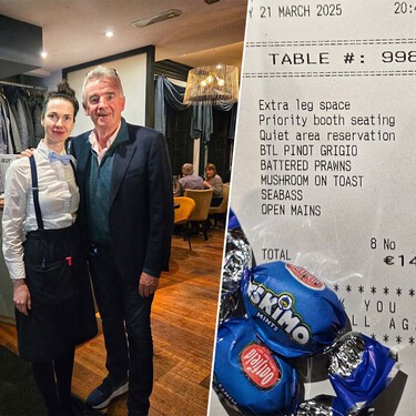 Este restaurante de Irlanda troleó al CEO de Ryanair cobrándole por "más espacio para las piernas" y "una zona tranquila" 