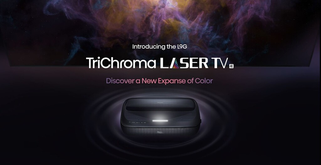 Hisense lanza el L9G TriChroma Laser TV, un proyector láser 4K de tiro ultracorto y 120