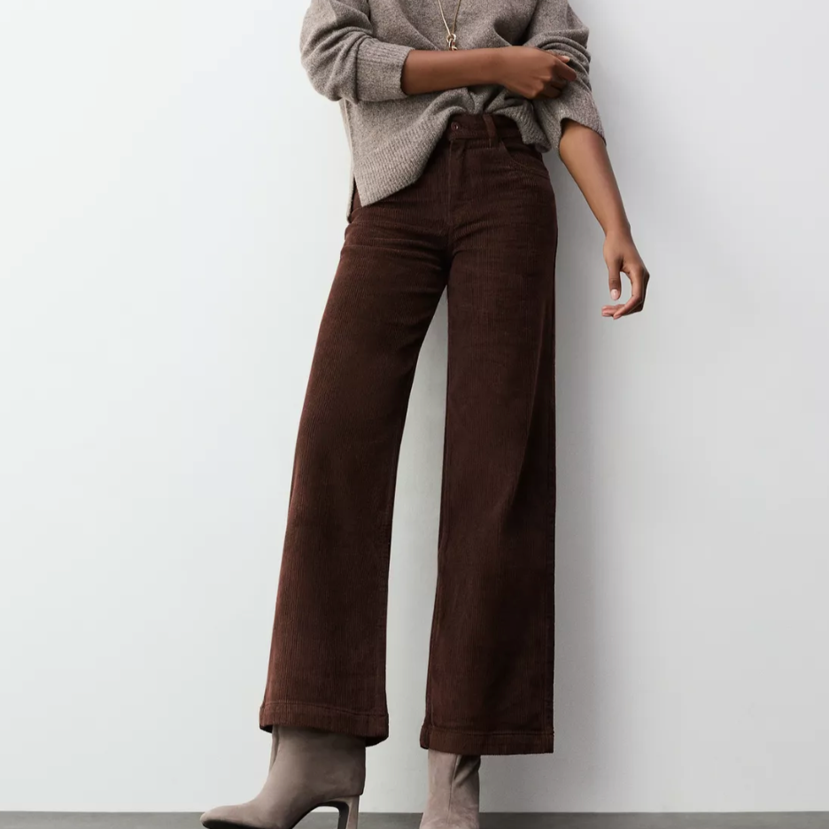 Pantalones de pana wide leg