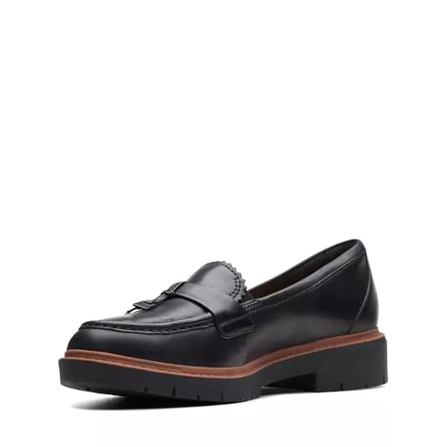 Clarks Westlynn BellaLoafer para Mujer, Piel Negra, 37.5 EU