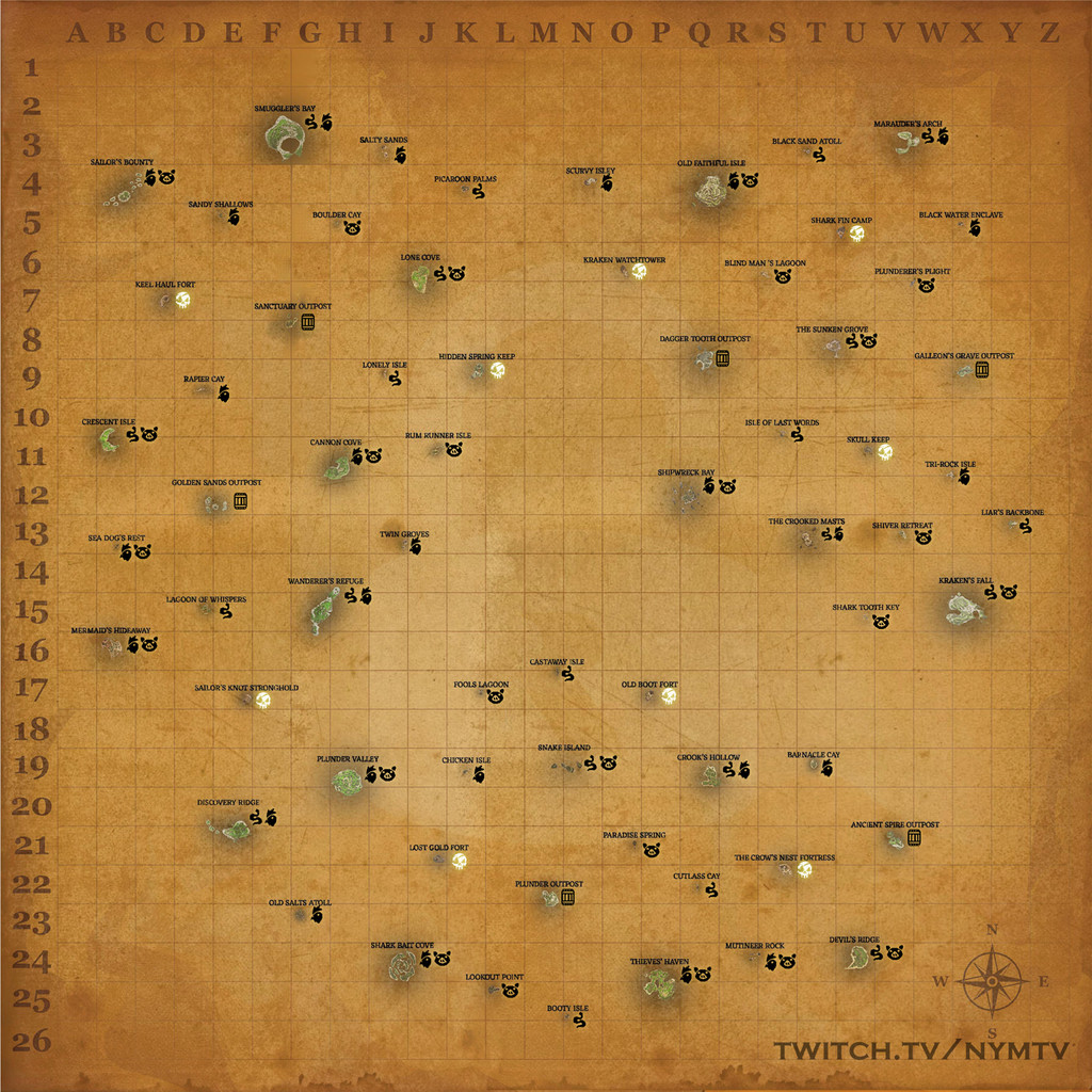 Gu a Sea Of Thieves Mapa Con La Localizaci n De Animales Para Alianza Gu a Sea Of Thieves Mapa Con La Localizaci n De Animales Para Alianza