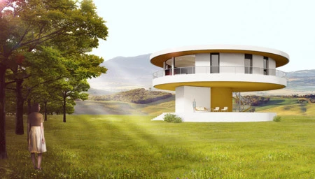Una casa sostenible que gira para aprovechar el sol