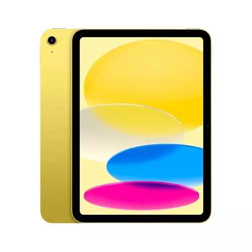Apple iPad de 11 Pulgadas: Chip A16, Modelo de 11 Pulgadas, Pantalla Liquid Retina, 128 GB, Wi Fi 6, cámaras Frontal y Trasera de 12 Mpx, Touch ID, autonomía para un día Entero – Amarillo