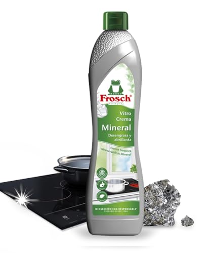Frosch - Limpiador Ecológico para Vitrocerámica Nueva Fórmula Mejorada con Mármol Ultra Molido y Minerales, Desengrasa y Abrillanta en Profundidad - 500 ml