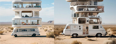 Autocaravanas convertidas en bloques de pisos: así es como ve el caravaning la Inteligencia Artificial
