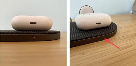 各ワイヤレス充電コイルに 2 つの LED が組み込まれており、ほとんど区別できず、暗闇でも眩しくありません。