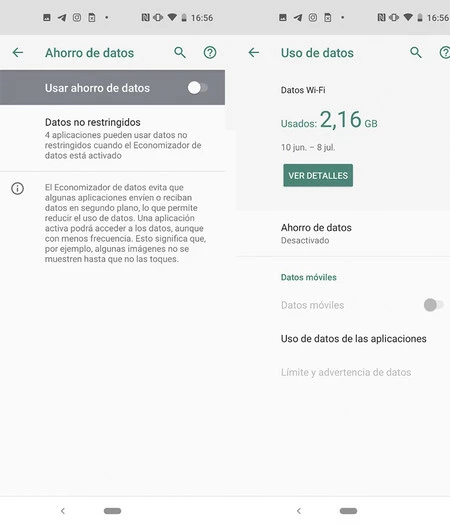 Ahorrar Datos Android