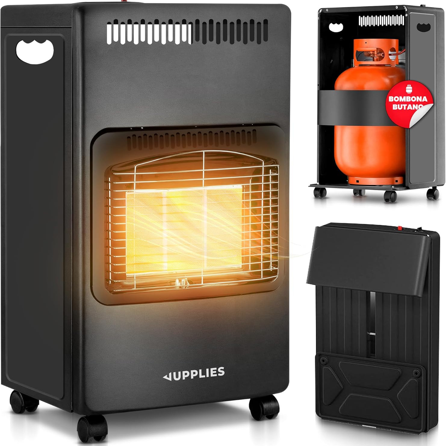 JUPPLIES Estufa de Gas Butano Plegable
