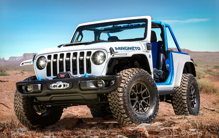 El Jeep Magneto Concept es un auténtico Wrangler eléctrico... ¡y con cambio manual!