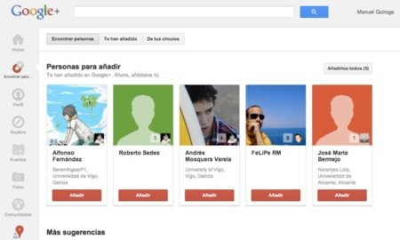 Google Plus cambia el nombre de sus círculos por "Encontrar personas"