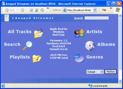 Anapod Explorer, librate del iTunes