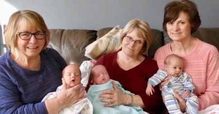 Una madre soltera de trillizos pide ayuda en su comunidad, ¡y sus hijos ganan tres abuelitas!