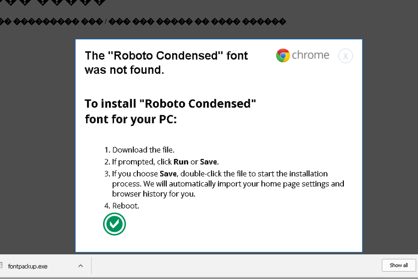 Cuidado con las webs que te piden instalar una tipografía que falta en ...