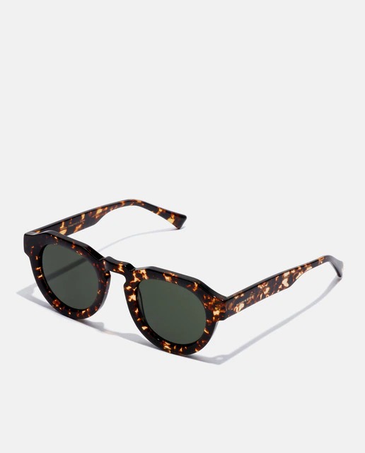 Gafas de sol unisex Hawkers redondas de acetato en havana