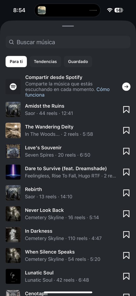 Compartir desde Spotify