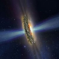Resulta que un láser cósmico del tamaño de una galaxia lleva 8.000 millones de años disparando hacia la Tierra