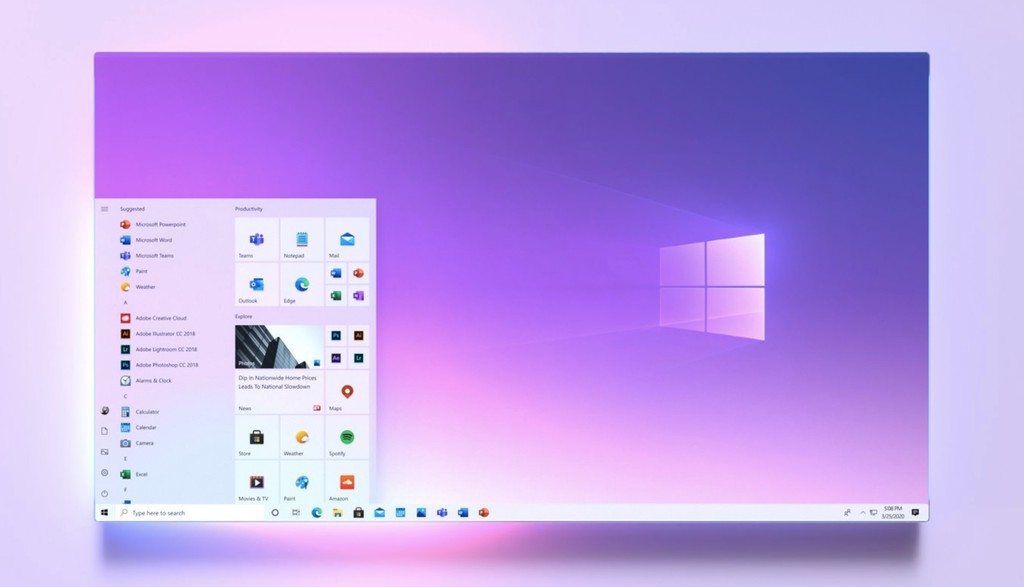 Así es el nuevo menú de Inicio de Windows 10 que ha mostrado Microsoft: las 'Live Tiles' siguen tan vivas como siempre