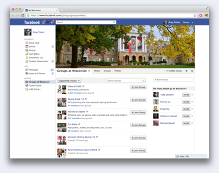 Facebook crea grupos para instituciones educativas