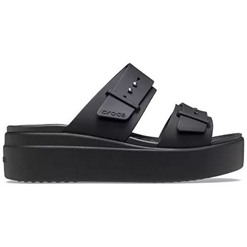 Crocs Mujer Brooklyn Buckle Low Wedge Sandalia