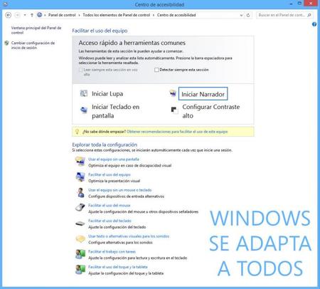 Windows accesible para todos: así es el centro de accesibilidad