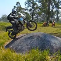 Enduro nivel: a fuego con una Honda CRF1000L Africa Twin siguiendo el ritmo a las 450 cc