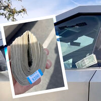 "Me golpearon en la cara por tener una Cybertruck" y su reacción fue la menos esperada: comenzar a dejar fajos de billetes a otros propietarios de la camioneta de Tesla, como en una hermandad