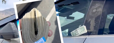 "Me golpearon en la cara por tener una Cybertruck" y su reacción fue la menos esperada: comenzar a dejar fajos de billetes a otros propietarios de la camioneta de Tesla, como en una hermandad