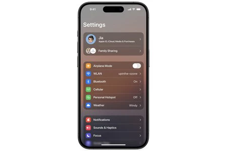 iOS 18 における設定の再設計のコンセプト (画像 by @upintheozone in X )