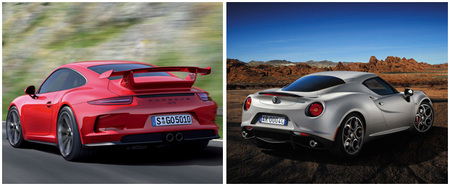 Porsche 911 GT3 y Alfa Romeo 4C