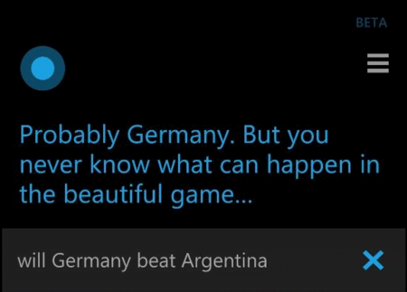 Cortana y Bing predicen correctamente 15 de 16 partidos del mundial, incluida la final