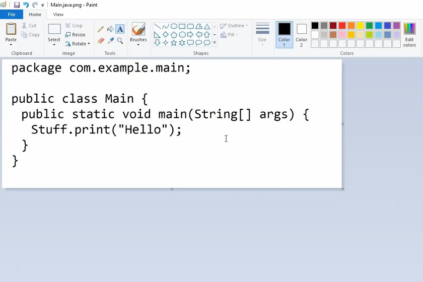 Convertir MS Paint en un entorno de desarrollo es posible escribe