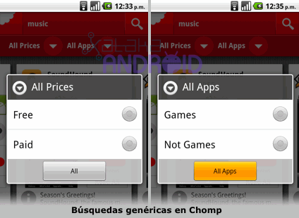 Chomp, una alternativa al buscador de Android Market