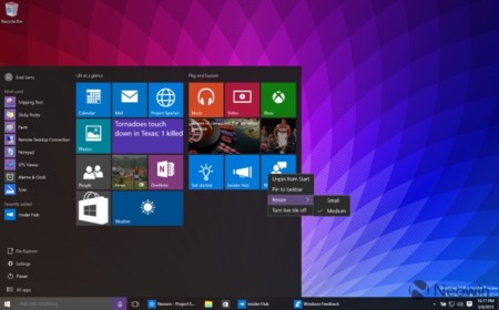 El menú Inicio va tomando mejor forma en la última build filtrada de Windows 10