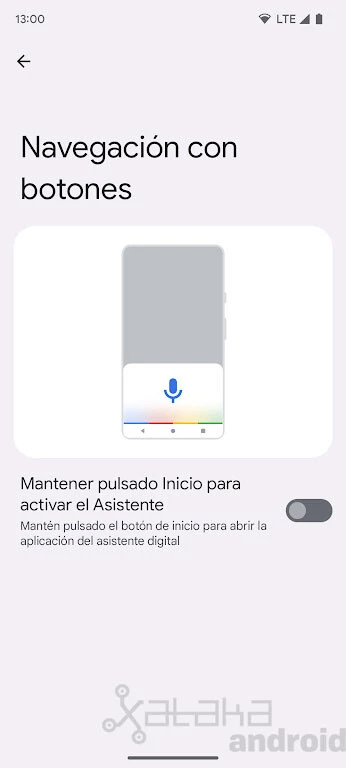 Mantener Pulsado Inicio Asistente