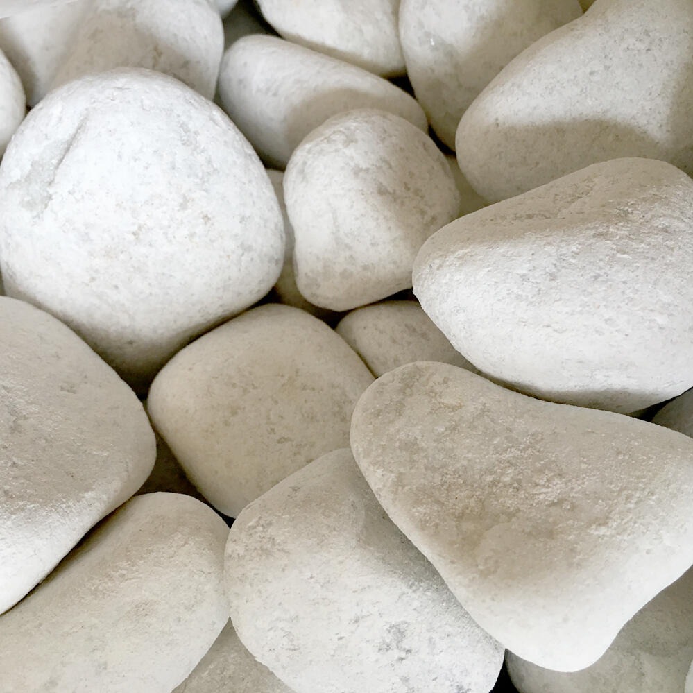 Saco de piedra calcárea rodada Blanco 20KG 60 y 100 mm

