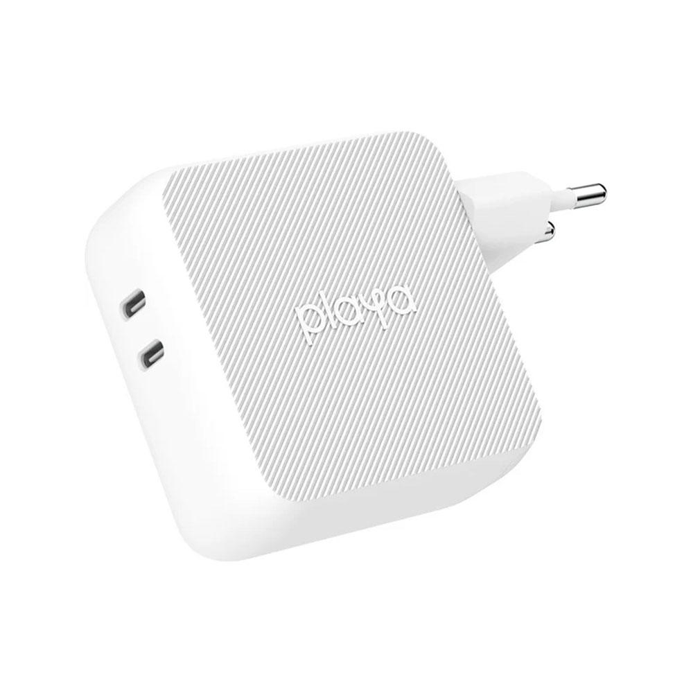 Belkin Playa Cargador pared doble GaN 68W USB-C Blanco - PP0005vfC2