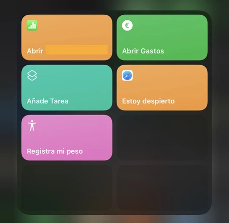 iPhoneのショートカットウィジェット