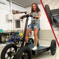 Cristina Navarro, agricultora de Cuenca e inventora del patinete eléctrico 4x4 para trabajar en el campo: “Fue una idea que nace de una necesidad real” 