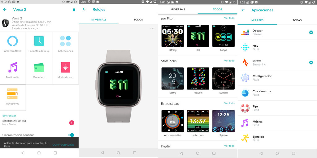 strava on fitbit versa 2