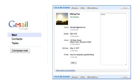 Google actualiza Gmail Contacts y la interfaz de Gmail