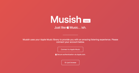 Musish, un interesante reproductor web no oficial para Apple Music