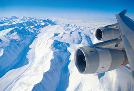 El A380 llega a la Antártida